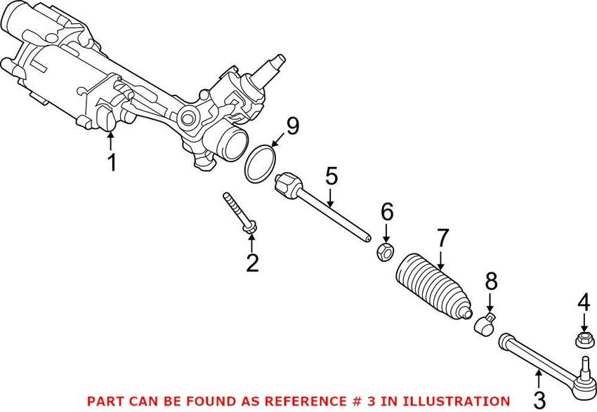 Porsche Tie Rod End - Front Outer 99134713100